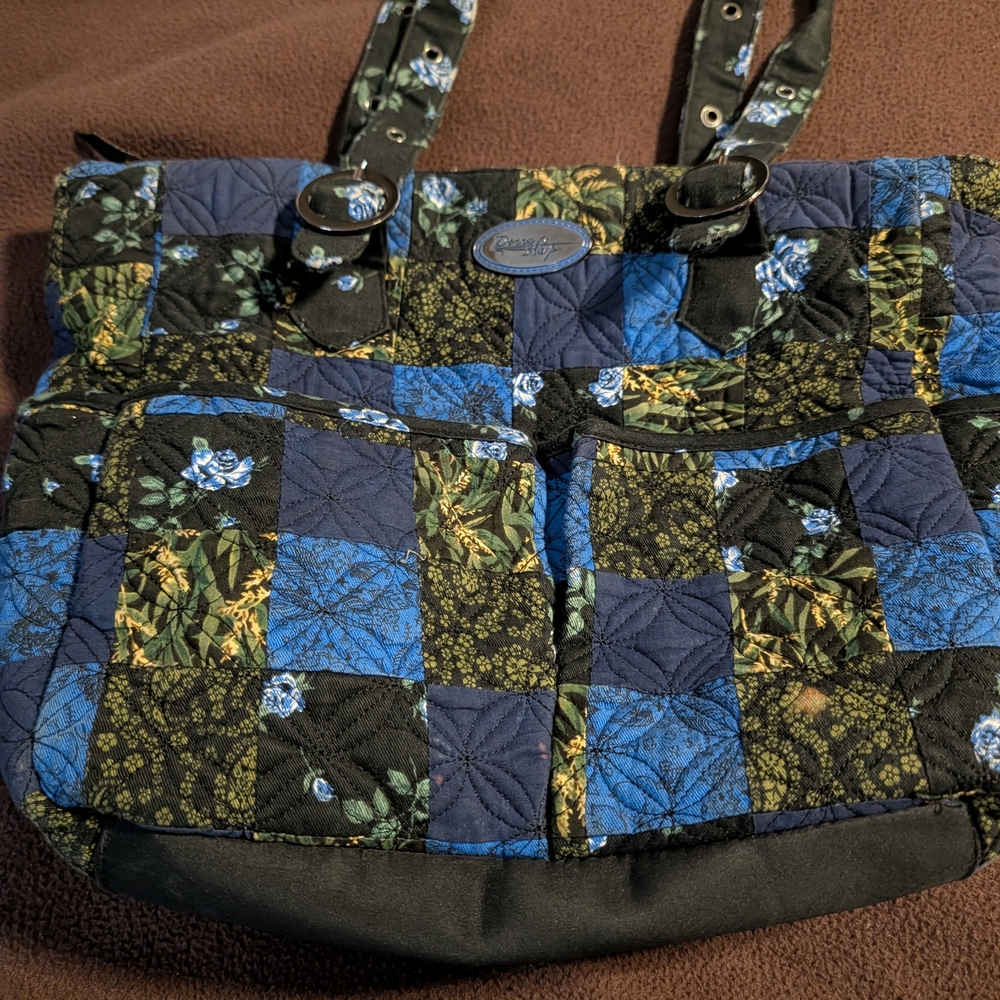 Donna Sharp Black Floral Shoulder Bag - Picture 2 of 13